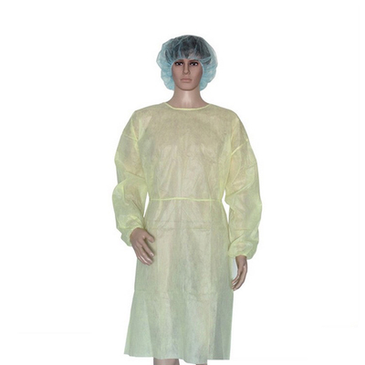 Full Body Disposable Tie Back Isolation Gown With Breathable Cuff