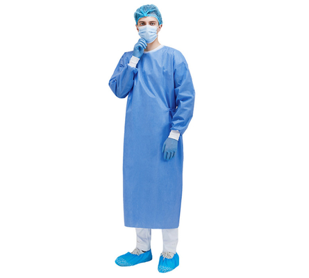 Anti-Alcohol Protective Surgical Gown With Knitted Cuff Comfortable And Eco-Friendly Design