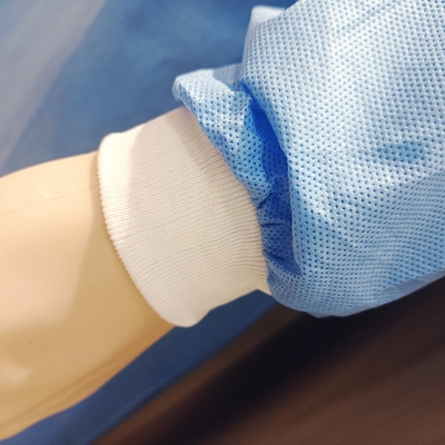 30-50gsm Blue Disposable Surgical Gowns For Infection Control