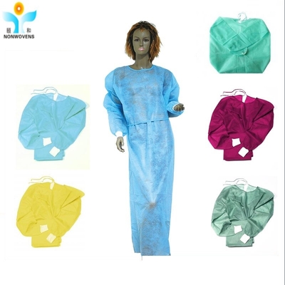 SPP Or SMS Material Disposable Isolation Gown With Different Weight