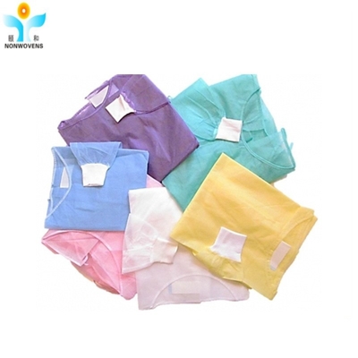 PP PE Disposable Isolation Gown Impervious With Sleeve Knitted Cuff