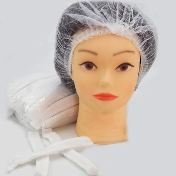 White Blue Yellow Disposable SMS Bouffant Cap MOQ 20000pcs SMS Spun-Lace