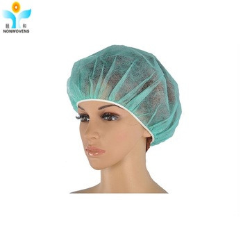 White Blue Yellow Disposable SMS Bouffant Cap MOQ 20000pcs SMS Spun-Lace