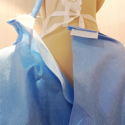 30-50gsm Blue Disposable Surgical Gowns For Infection Control