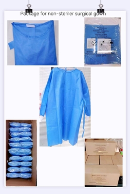 30-50gsm Blue Disposable Surgical Gowns For Infection Control