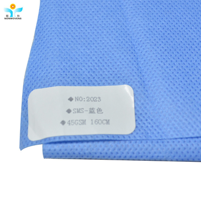 Medical Blue Non Woven Fabric Roll For Surgical Gown Isolation Gown